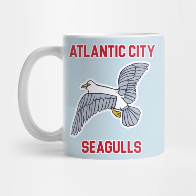 Atlantic City Seagulls )( Retro Throwback Basketball Team by darklordpug